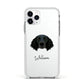 Large Munsterlander Personalised Apple iPhone 11 Pro in Silver with White Impact Case
