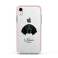 Large Munsterlander Personalised Apple iPhone XR Impact Case Pink Edge on Silver Phone
