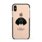 Large Munsterlander Personalised Apple iPhone Xs Impact Case Black Edge on Gold Phone