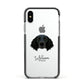 Large Munsterlander Personalised Apple iPhone Xs Impact Case Black Edge on Silver Phone