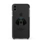 Large Munsterlander Personalised Apple iPhone Xs Max Impact Case Black Edge on Black Phone