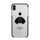 Large Munsterlander Personalised Apple iPhone Xs Max Impact Case Black Edge on Silver Phone