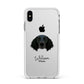 Large Munsterlander Personalised Apple iPhone Xs Max Impact Case White Edge on Silver Phone
