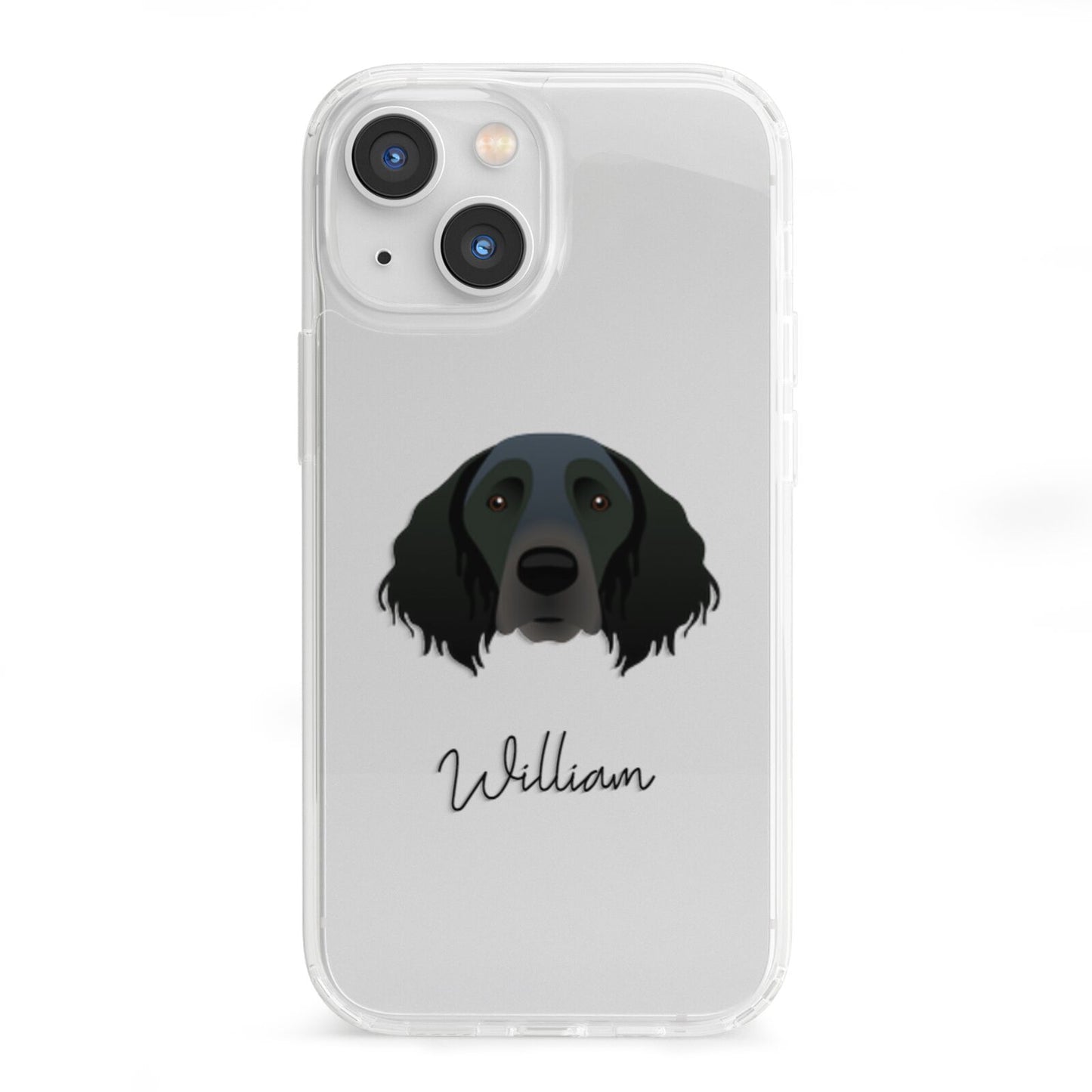 Large Munsterlander Personalised iPhone 13 Mini Clear Bumper Case
