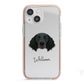 Large Munsterlander Personalised iPhone 13 Mini TPU Impact Case with Pink Edges