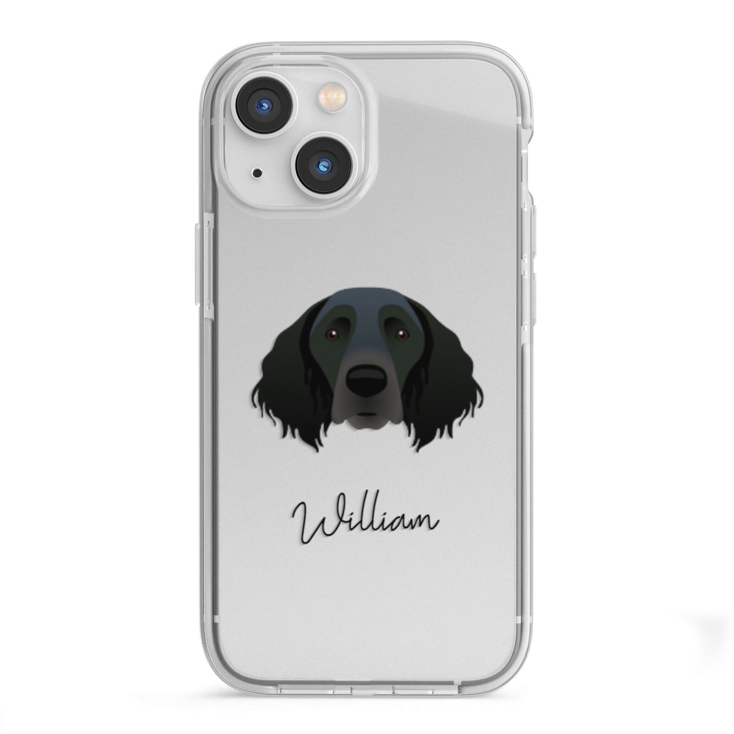 Large Munsterlander Personalised iPhone 13 Mini TPU Impact Case with White Edges