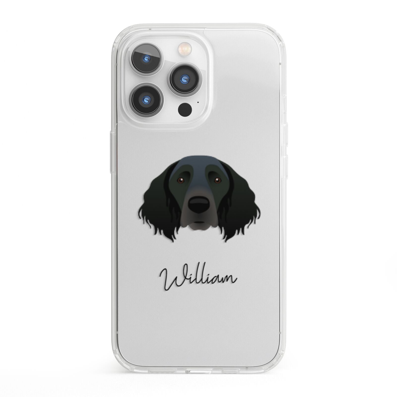 Large Munsterlander Personalised iPhone 13 Pro Clear Bumper Case