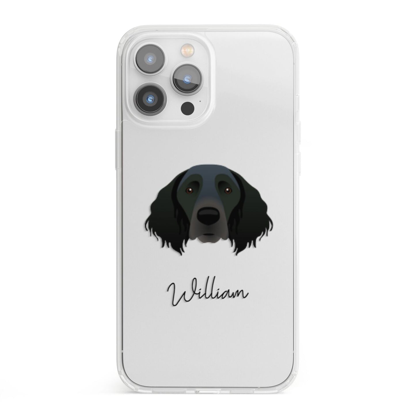 Large Munsterlander Personalised iPhone 13 Pro Max Clear Bumper Case
