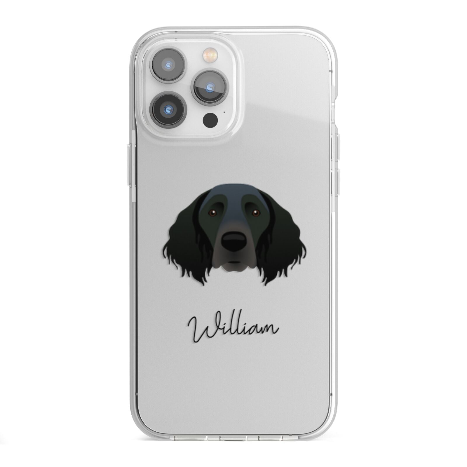 Large Munsterlander Personalised iPhone 13 Pro Max TPU Impact Case with White Edges