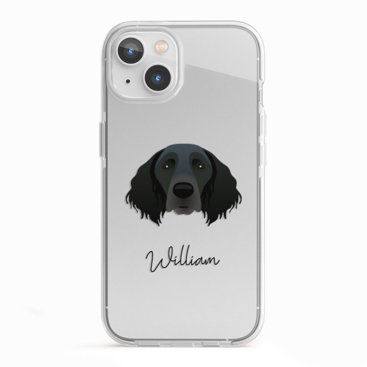 Large Munsterlander Personalised iPhone 13 TPU Impact Case with White Edges