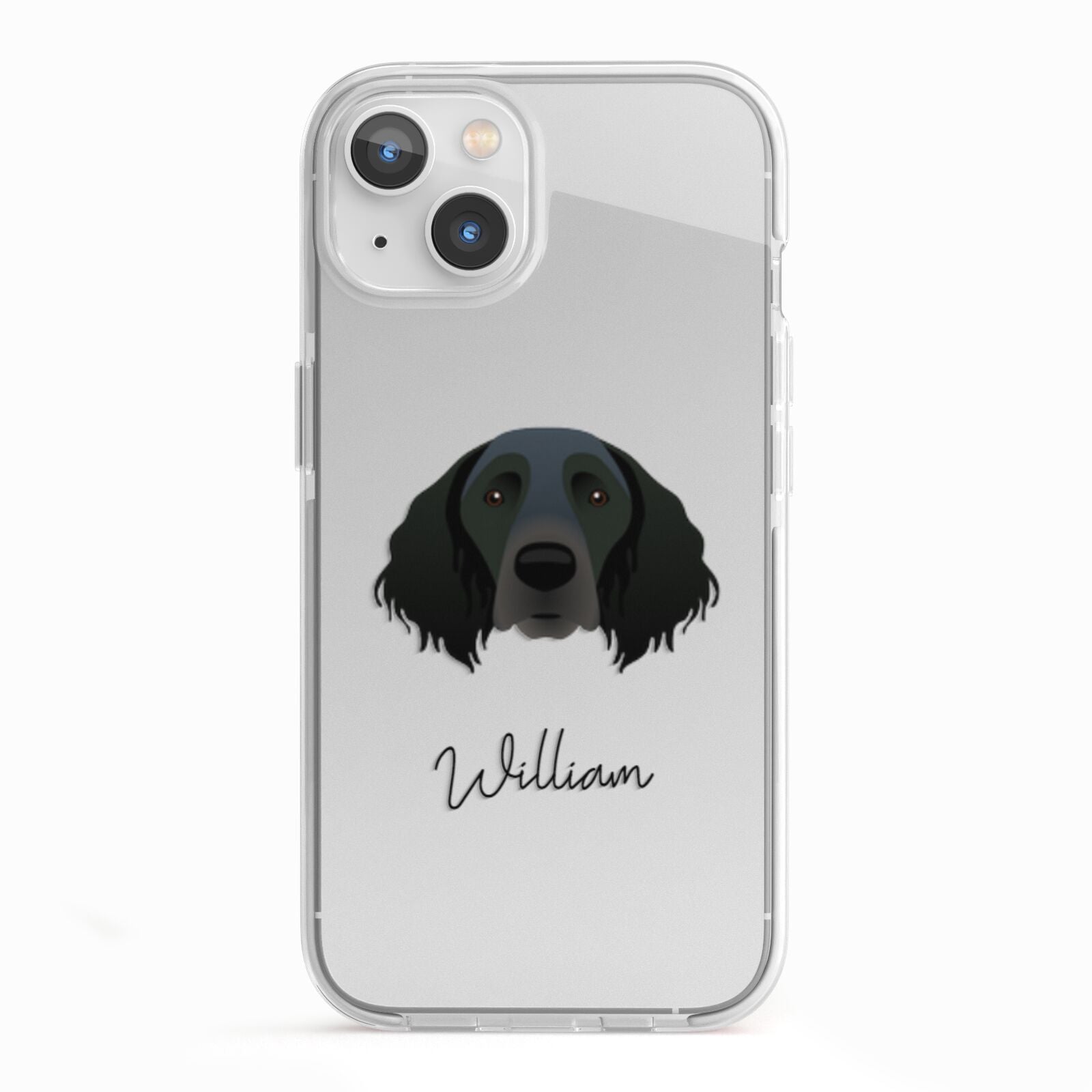 Large Munsterlander Personalised iPhone 13 TPU Impact Case with White Edges