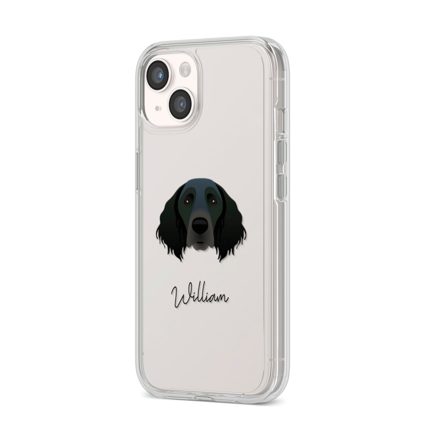 Large Munsterlander Personalised iPhone 14 Clear Tough Case Starlight Angled Image