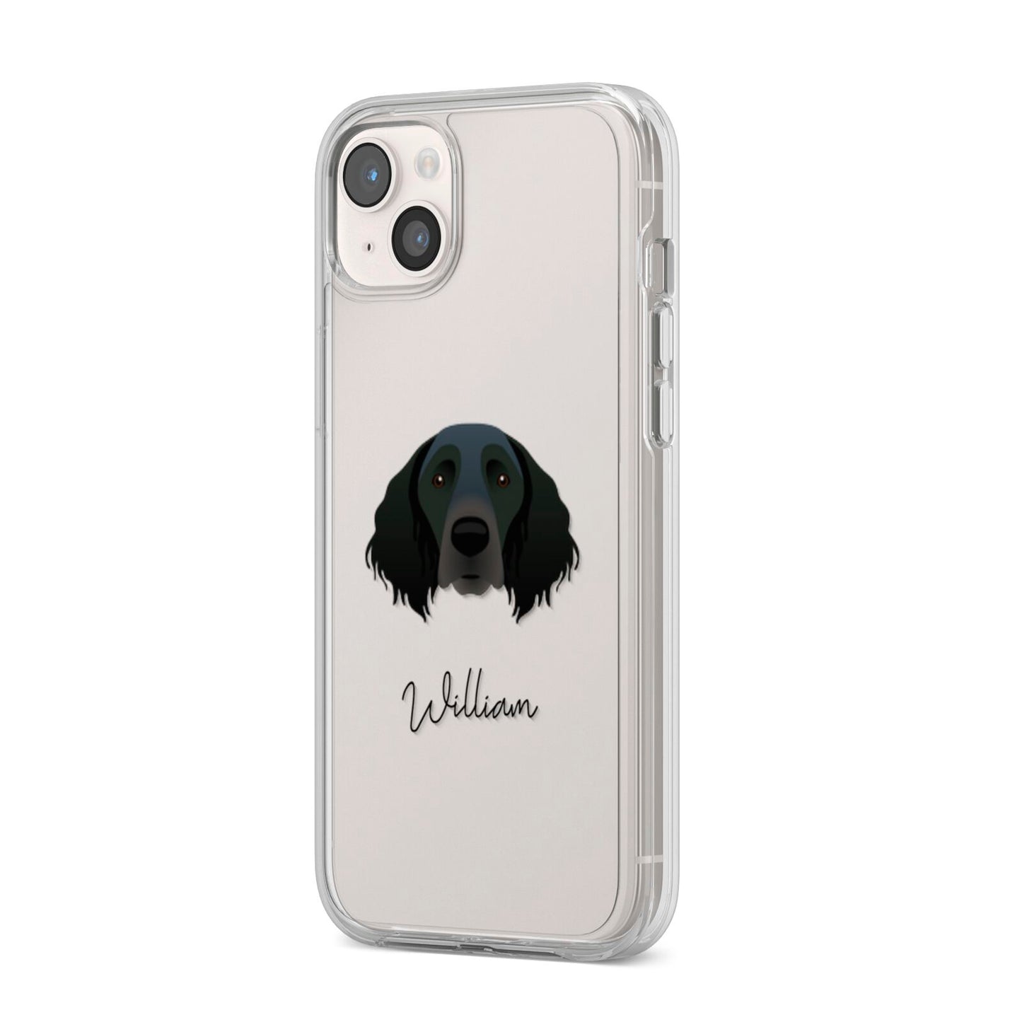 Large Munsterlander Personalised iPhone 14 Plus Clear Tough Case Starlight Angled Image
