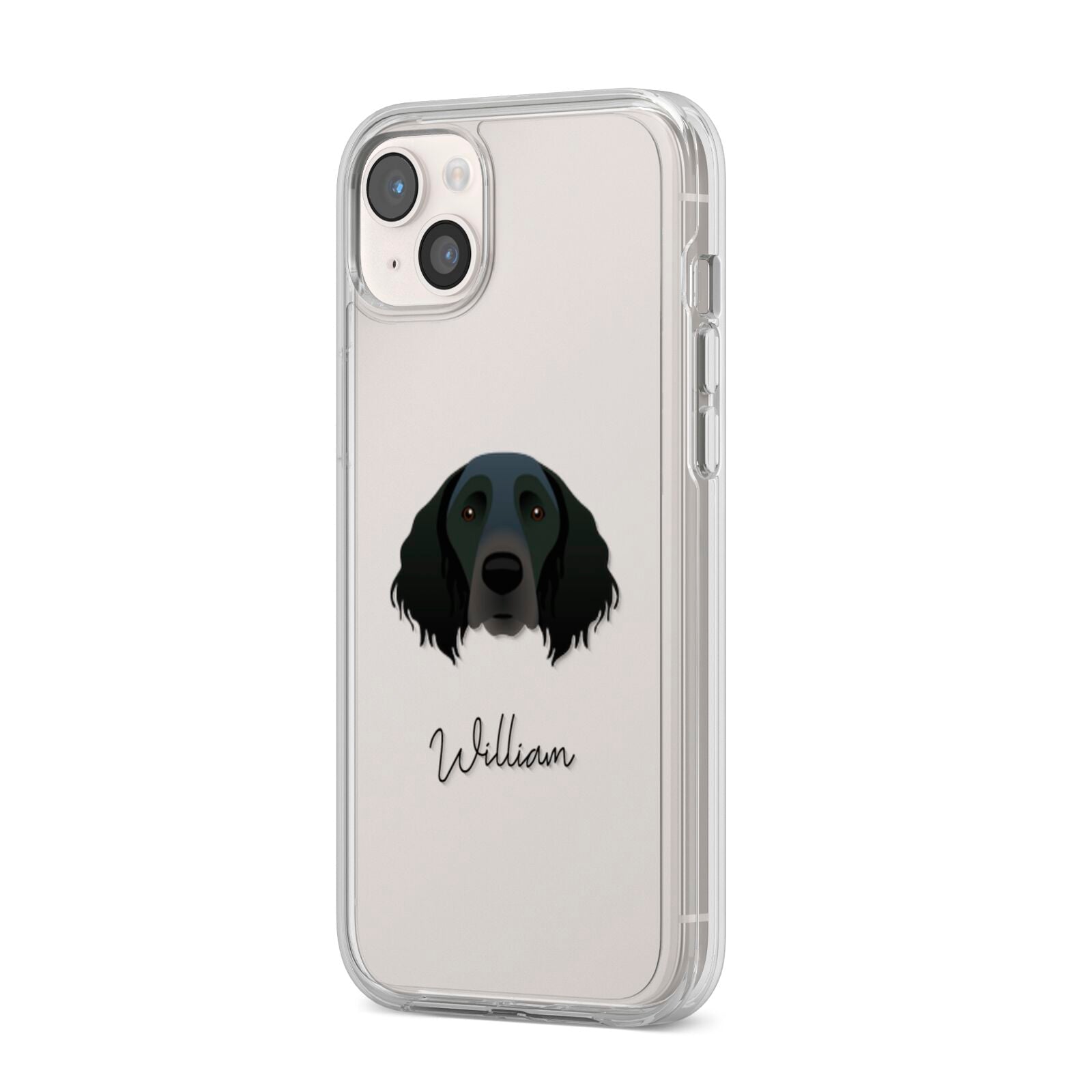 Large Munsterlander Personalised iPhone 14 Plus Clear Tough Case Starlight Angled Image