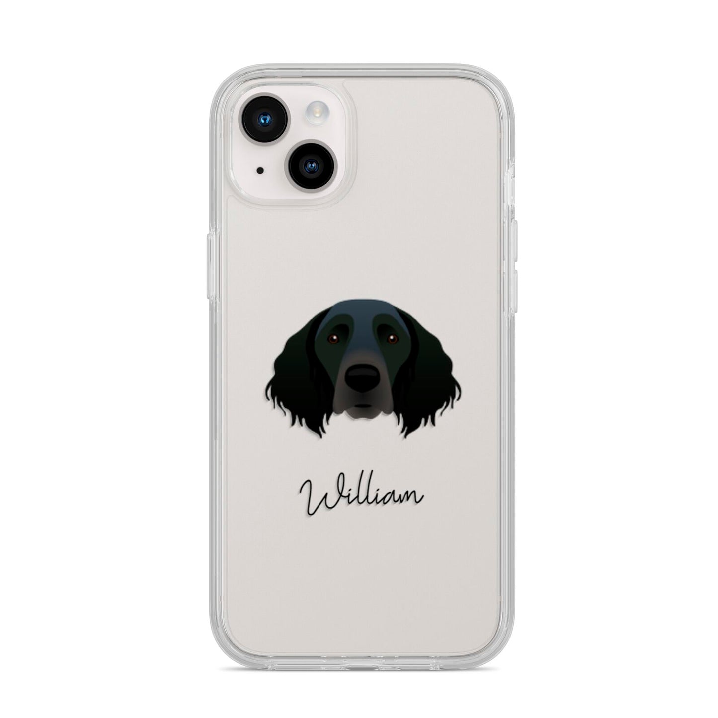 Large Munsterlander Personalised iPhone 14 Plus Clear Tough Case Starlight