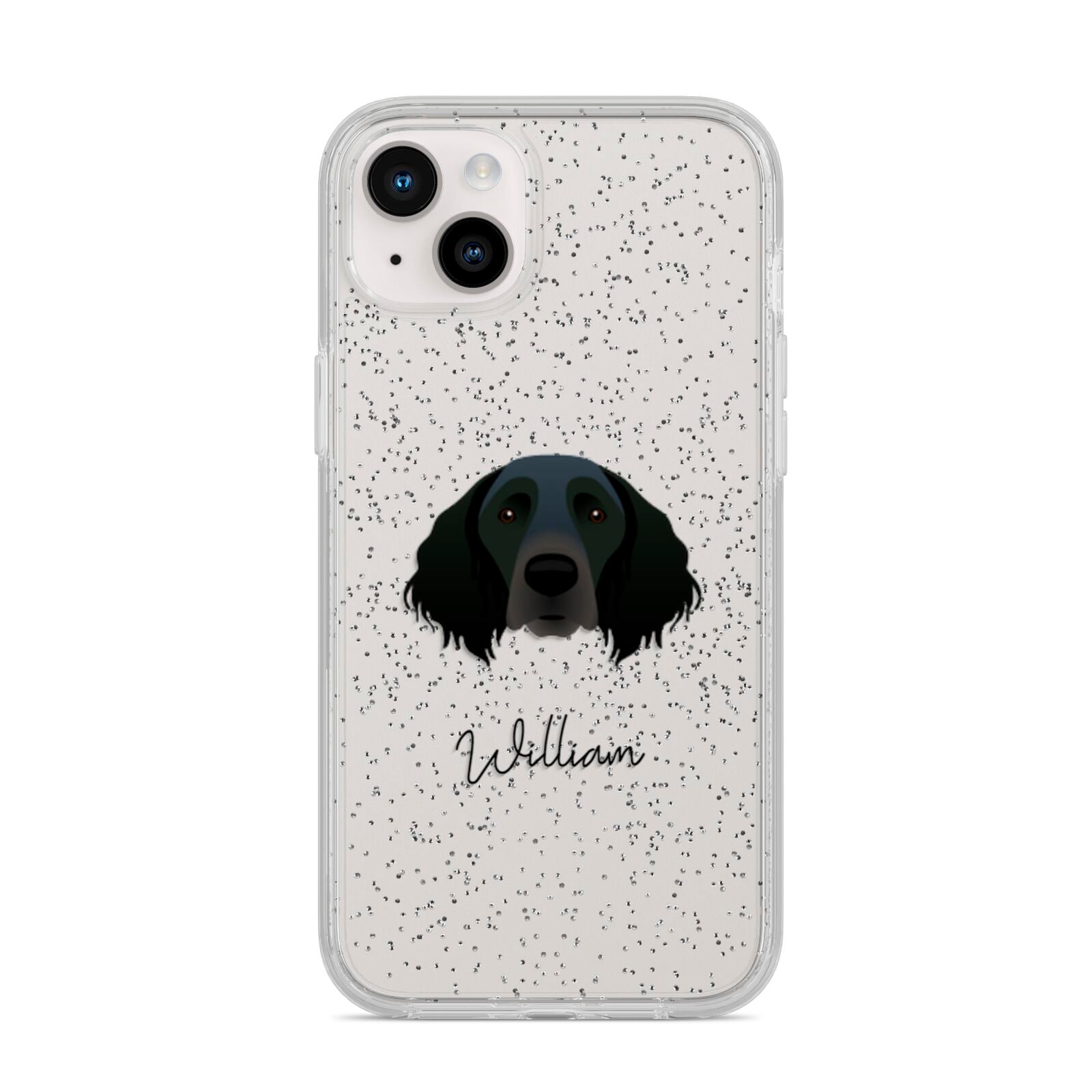 Large Munsterlander Personalised iPhone 14 Plus Glitter Tough Case Starlight