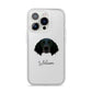Large Munsterlander Personalised iPhone 14 Pro Clear Tough Case Silver