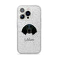 Large Munsterlander Personalised iPhone 14 Pro Glitter Tough Case Silver