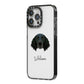 Large Munsterlander Personalised iPhone 14 Pro Max Black Impact Case Side Angle on Silver phone