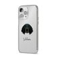 Large Munsterlander Personalised iPhone 14 Pro Max Clear Tough Case Silver Angled Image
