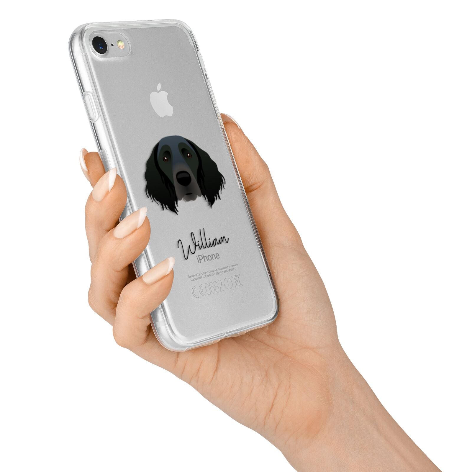 Large Munsterlander Personalised iPhone 7 Bumper Case on Silver iPhone Alternative Image
