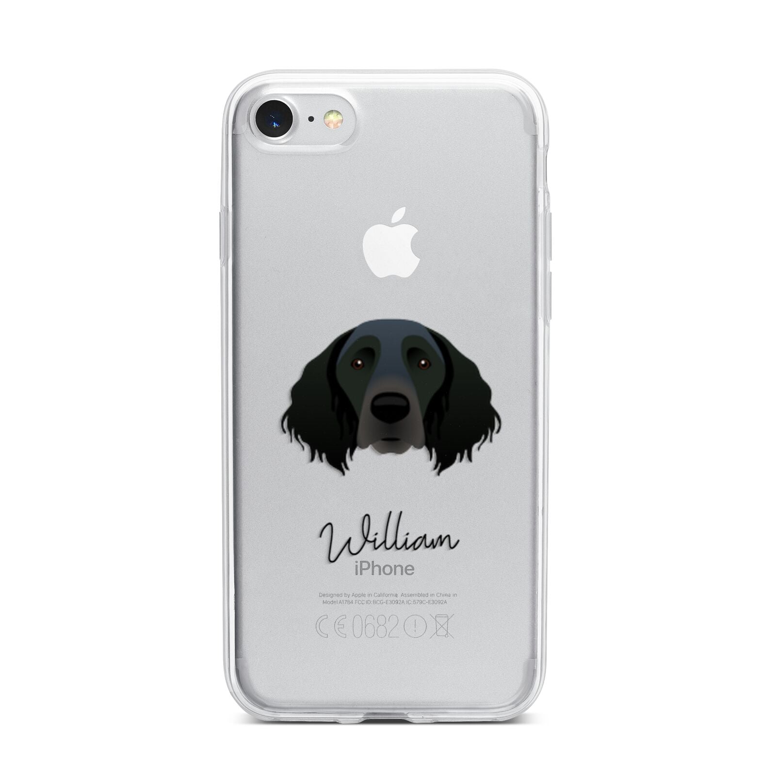 Large Munsterlander Personalised iPhone 7 Bumper Case on Silver iPhone