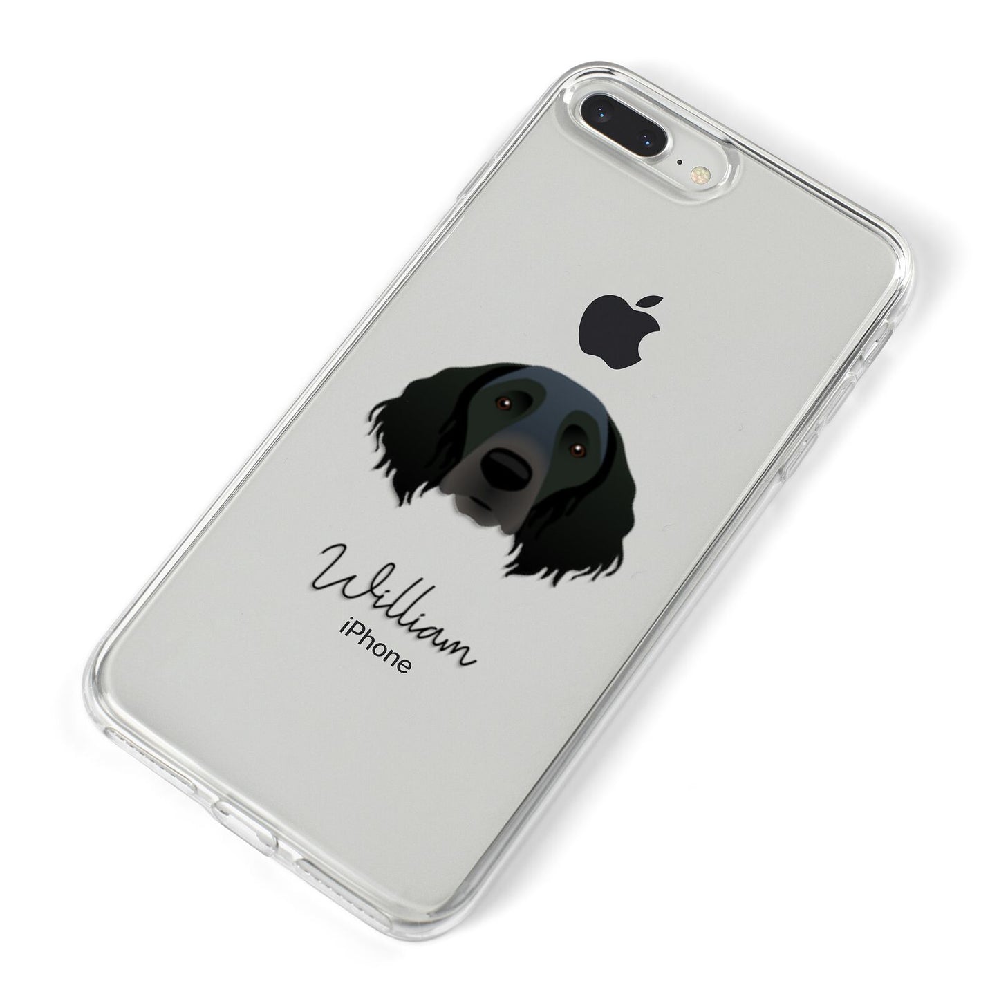 Large Munsterlander Personalised iPhone 8 Plus Bumper Case on Silver iPhone Alternative Image