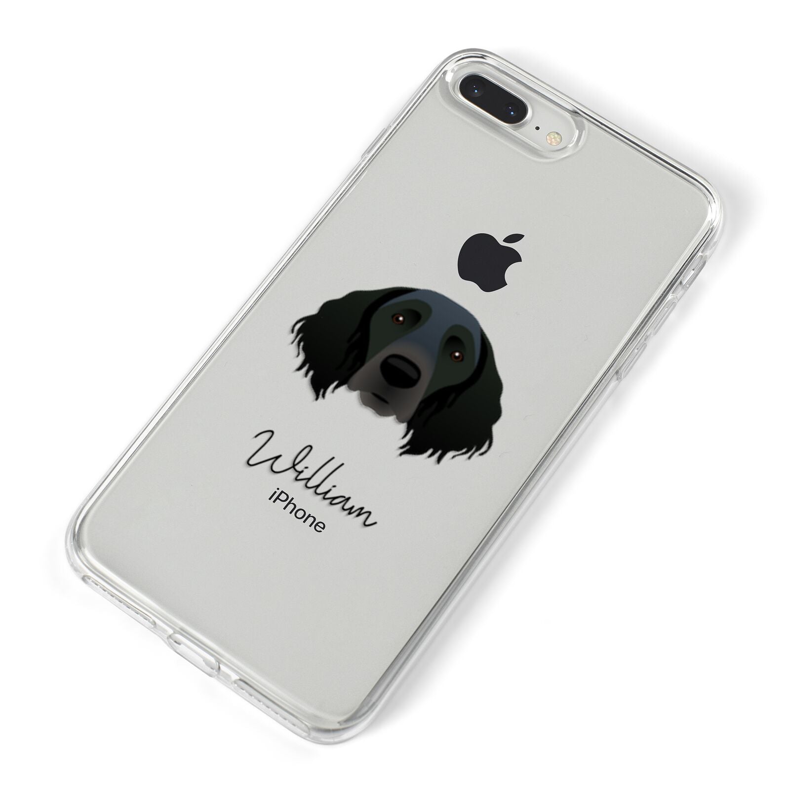 Large Munsterlander Personalised iPhone 8 Plus Bumper Case on Silver iPhone Alternative Image