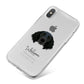 Large Munsterlander Personalised iPhone X Bumper Case on Silver iPhone