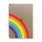 Large Rainbow Apple iPad Gold Case