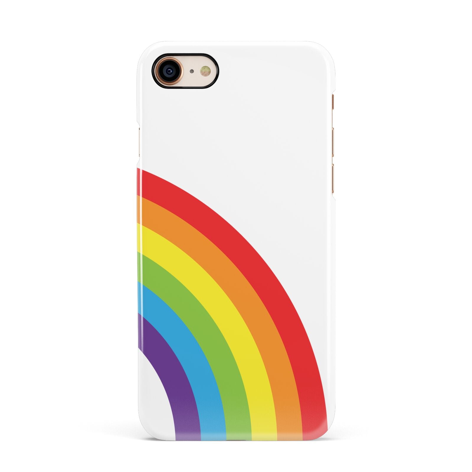 Large Rainbow Apple iPhone 7 8 3D Snap Case