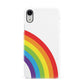 Large Rainbow Apple iPhone XR White 3D Snap Case