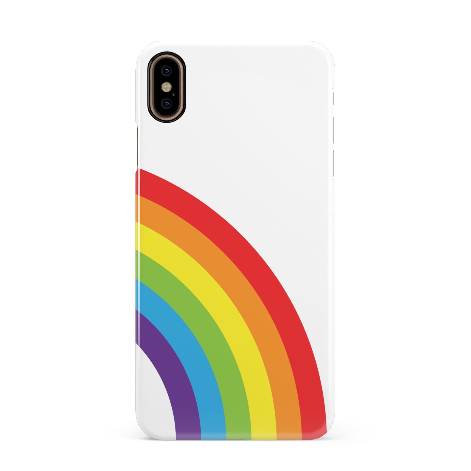 Large Rainbow Apple iPhone Xs Max 3D Snap Case