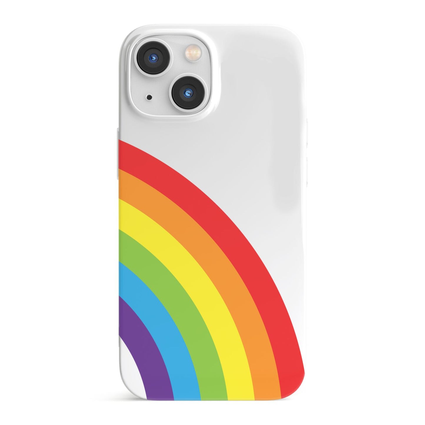 Large Rainbow iPhone 13 Mini Full Wrap 3D Snap Case