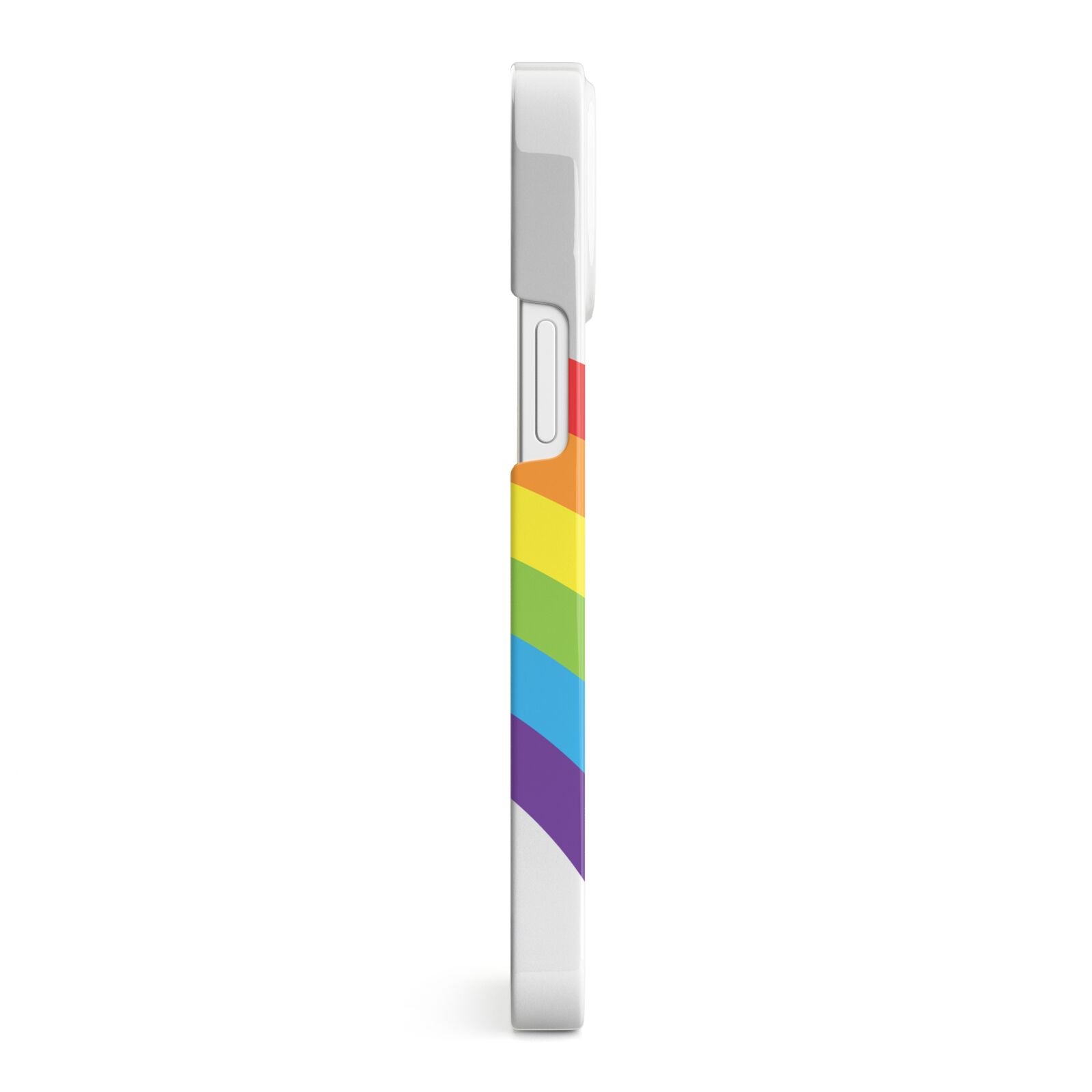 Large Rainbow iPhone 13 Mini Side Image 3D Snap Case