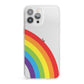 Large Rainbow iPhone 13 Pro Max Clear Bumper Case