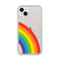 Large Rainbow iPhone 14 Plus Glitter Tough Case Starlight