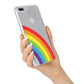 Large Rainbow iPhone 7 Plus Bumper Case on Silver iPhone Alternative Image