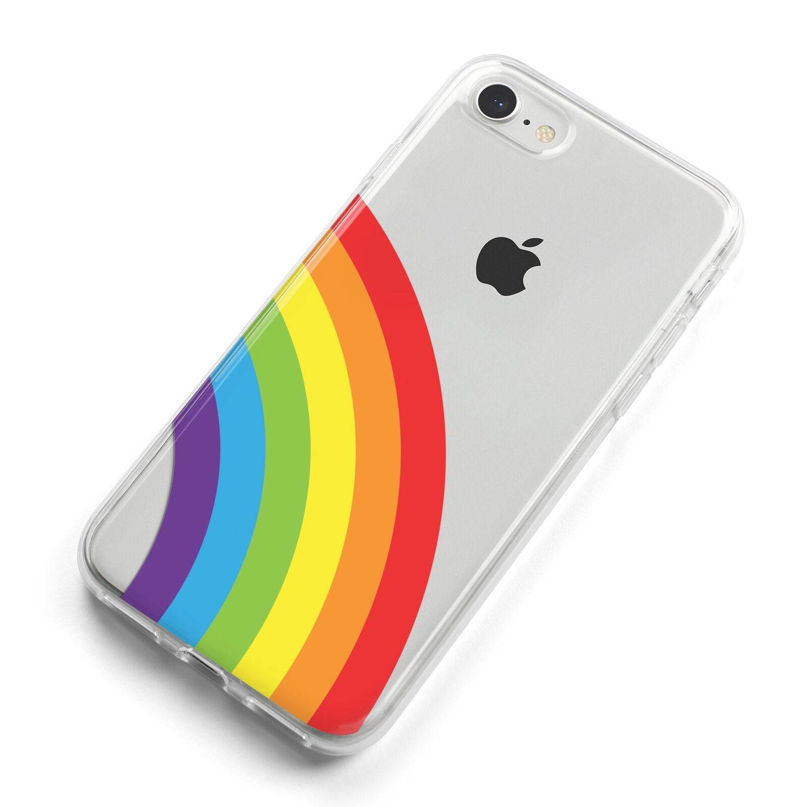 Large Rainbow iPhone 8 Bumper Case on Silver iPhone Alternative Image