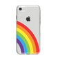 Large Rainbow iPhone 8 Bumper Case on Silver iPhone