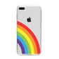 Large Rainbow iPhone 8 Plus Bumper Case on Silver iPhone