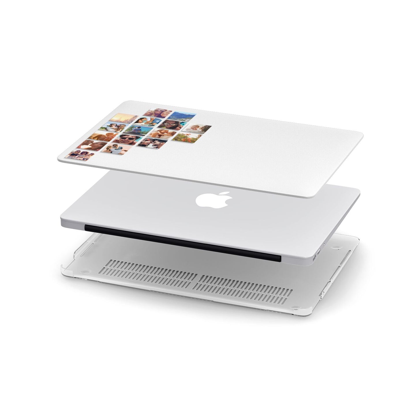 Left Diagonal Photo Montage Upload Apple MacBook Case in Detail