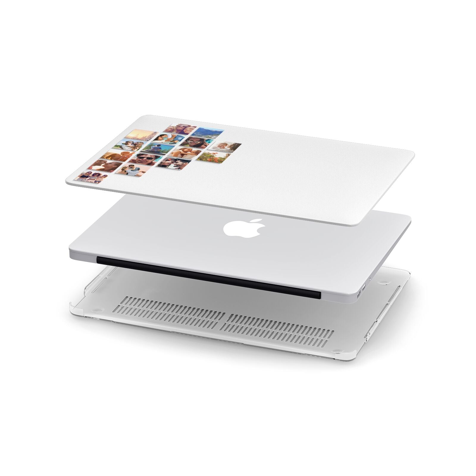 Left Diagonal Photo Montage Upload Apple MacBook Case in Detail