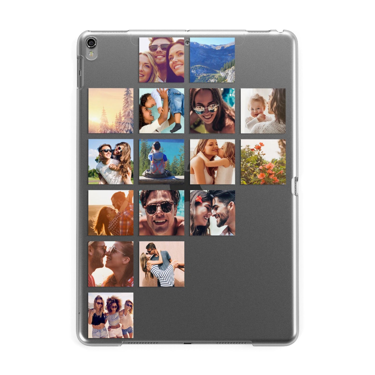 Left Diagonal Photo Montage Upload Apple iPad Grey Case