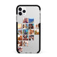 Left Diagonal Photo Montage Upload Apple iPhone 11 Pro Max in Silver with Black Impact Case