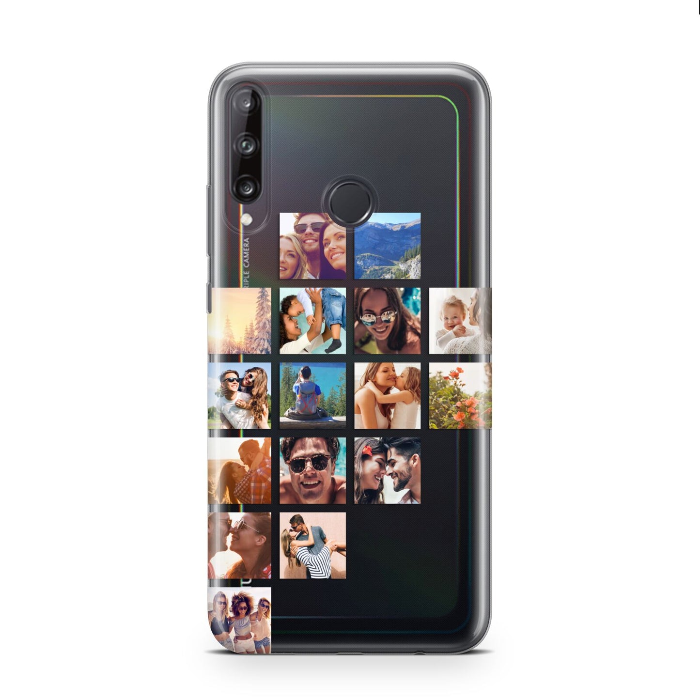 Left Diagonal Photo Montage Upload Huawei P40 Lite E Phone Case
