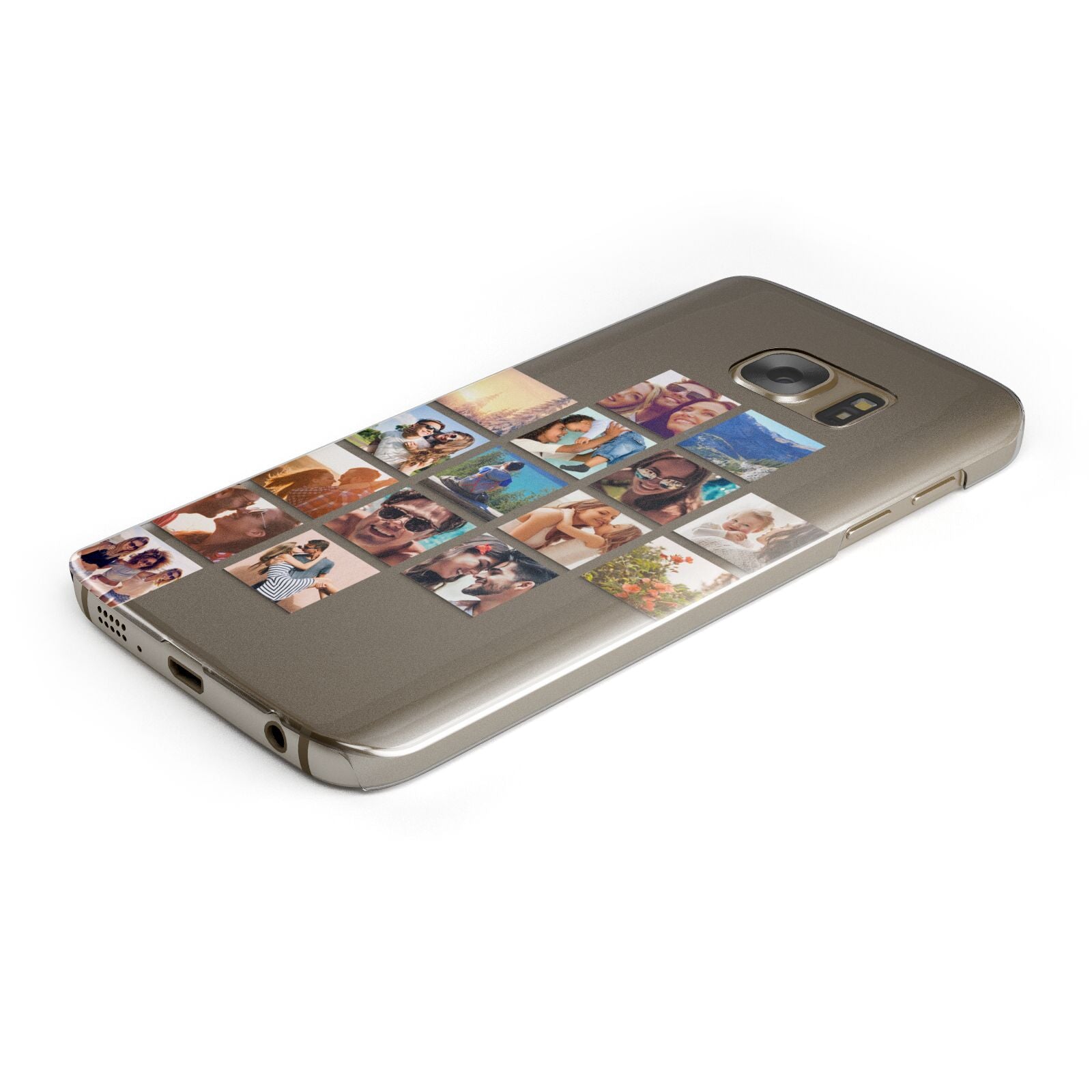 Left Diagonal Photo Montage Upload Samsung Galaxy Case Bottom Cutout
