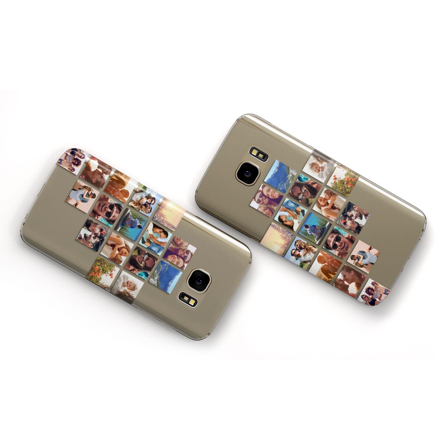 Left Diagonal Photo Montage Upload Samsung Galaxy Case Flat Overview