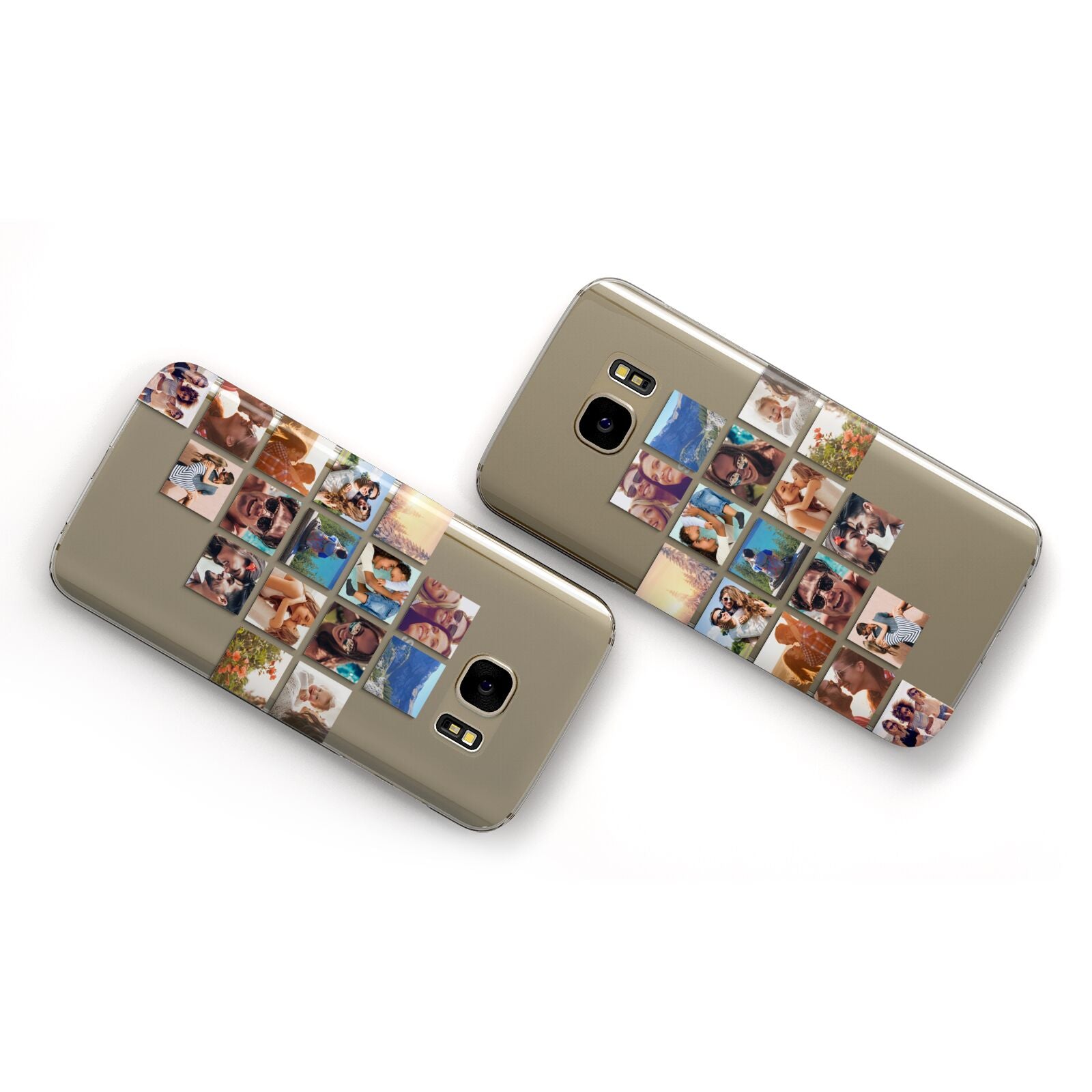Left Diagonal Photo Montage Upload Samsung Galaxy Case Flat Overview