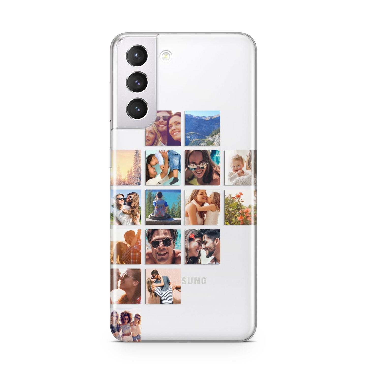 Left Diagonal Photo Montage Upload Samsung S21 Case